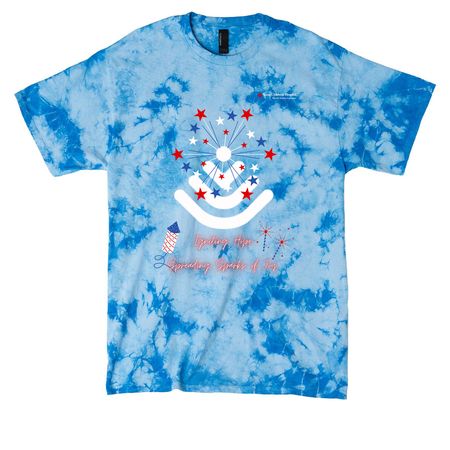 Igniting Hope, a Sky Blue Crystal Tie Dye Tee
