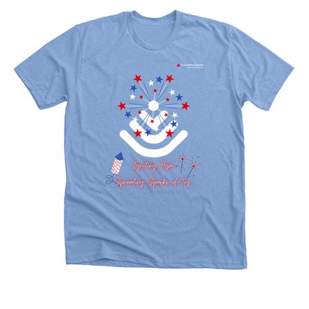 Igniting Hope, a Heather Carolina Blue Premium Unisex Tee