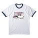 Campholic 250, a White/ Navy Cotton Ringer Tee