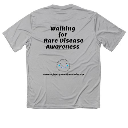 Walking Apparel, a Silver Classic Performance Tee (back-view)