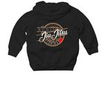 Rudis Toddler Gear, a Black Toddler Pullover Hoodie (back-view)