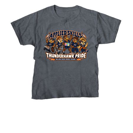 Applied Skills Pride, a Dark Heather Youth Unisex Tee
