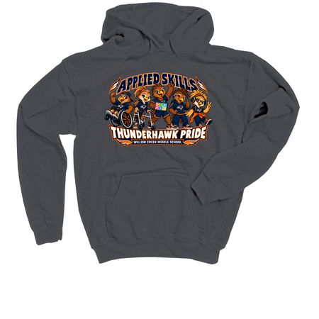 Applied Skills Pride, a Charcoal Youth Pullover Hoodie