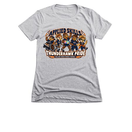 Applied Skills Pride, a Dark Heather Grey Women's Slim Fit Tee