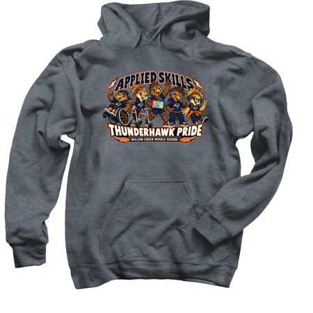 Applied Skills Pride, a Dark Heather Pullover Hoodie