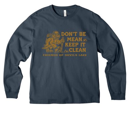 Keep It Clean Shirt&nbsp;(Mustard), a Vintage Navy Unisex Heavyweight Long Sleeve Tee