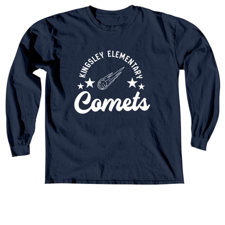 Kingsley Comets T, a True Navy Comfort Colors Long Sleeve Tee