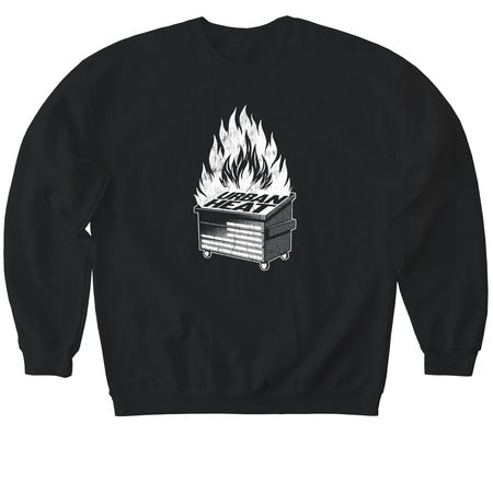 Dumpster Fire Tee, a Black Softstyle Crewneck Sweatshirt