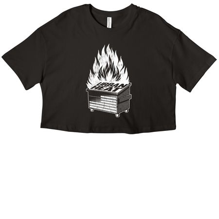 Dumpster Fire Tee, a Black Women?s Cropped Cotton Tee