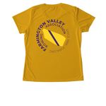 FVRA High-Viz Collection, a Gold Women's Performance Tee (back-view)
