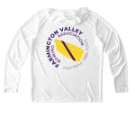 FVRA High-Viz Collection, a White UV Performance Long Sleeve Hoodie (back-view)