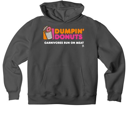 DUMPIN' DONUTS, a Asphalt Premium Heavyweight Pullover Hoodie