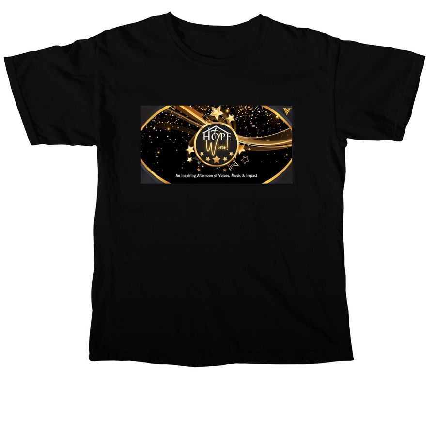 Hope Wins!, a Black Comfort Colors Unisex Tee