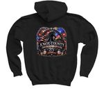 250 Years of America ? 25 Years of KCHP, a Black Youth Pullover Hoodie (back-view)