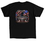 250 Years of America ? 25 Years of KCHP, a Black Classic Unisex Tee (back-view)