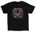 250 Years of America ? 25 Years of KCHP, a Black Classic Unisex Tee (back-view)
