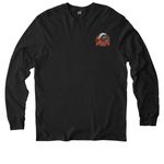 The Cabussy, a Deep Black Allmade Organic Cotton Long Sleeve Tee (back-view)