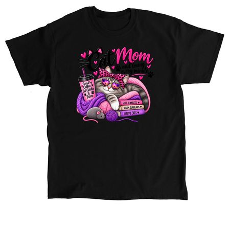 Cat mom, a Black Classic Unisex Tee