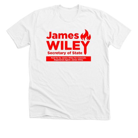 James Wiley ? Election Integrity Tee, a Solid White Blend Premium Unisex Tee