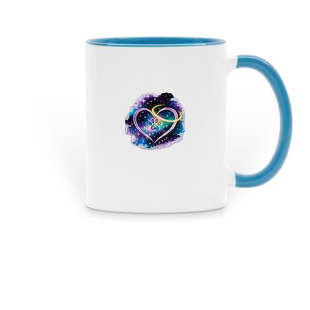 Divine Justice Mug, a Light Blue Two-Tone Ceramic Mug