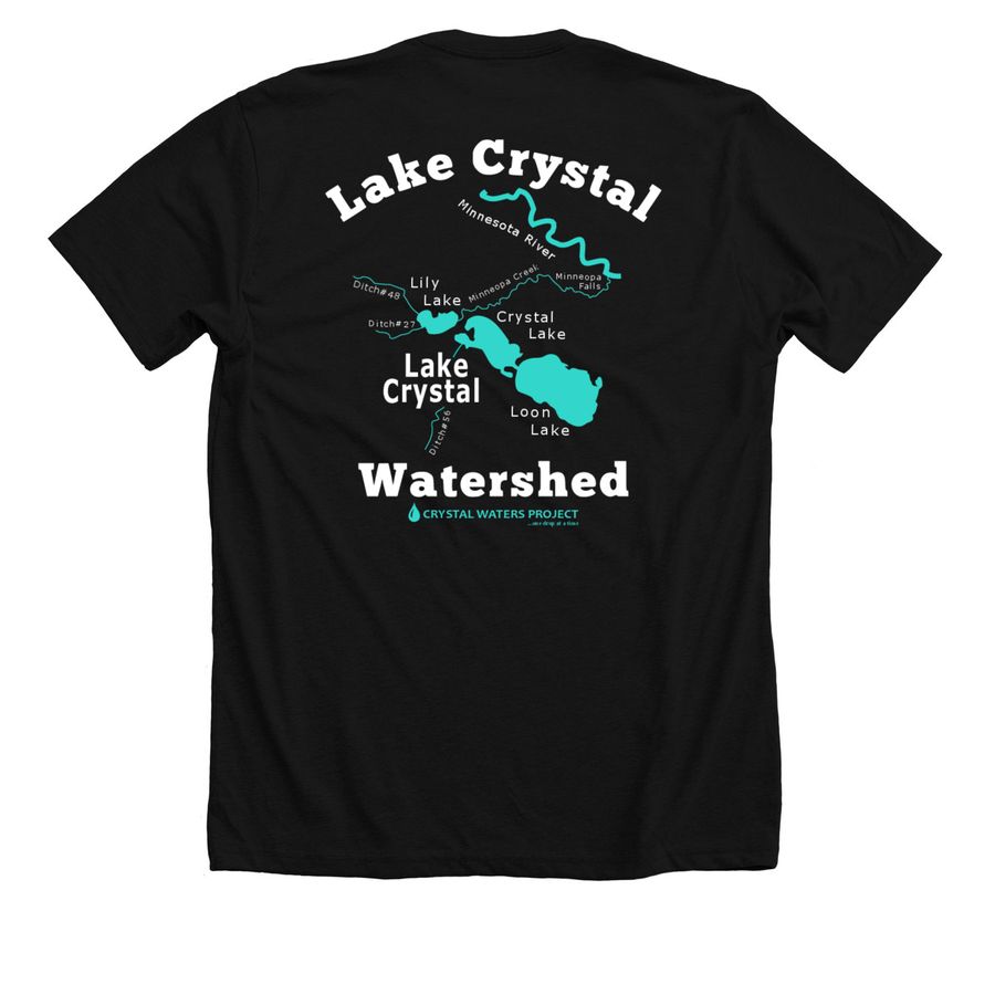 Crystal Waters Project, a Solid Black Blend Premium Unisex Tee (back-view)