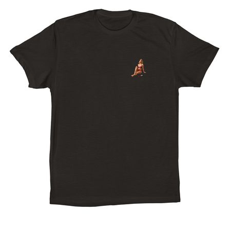 Looks That Kill, a Black Premium Cotton Tee (back-view)