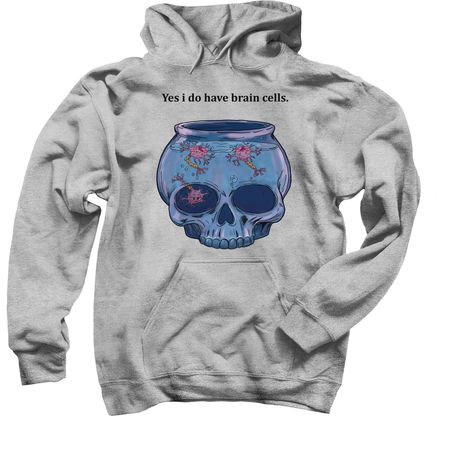 Yes i have brain cells, a Sport Grey Pullover Hoodie