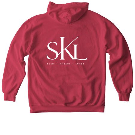 SKL - Main Logo Hoodies/Sweatshirts, a Crimson Comfort Colors Pullover Hoodie