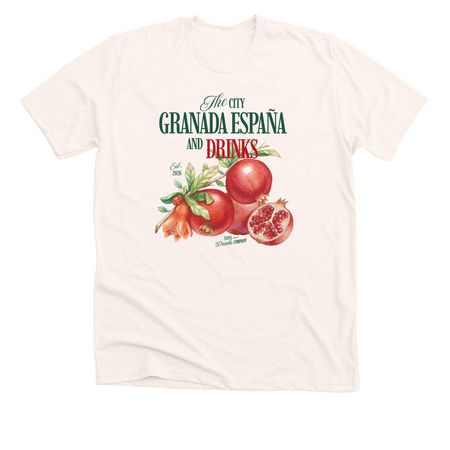 Granada Spain, a Heather Natural Premium Unisex Tee
