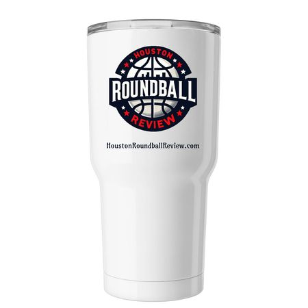 Houston Roundball Review tumbler, a White Insulated Tumbler