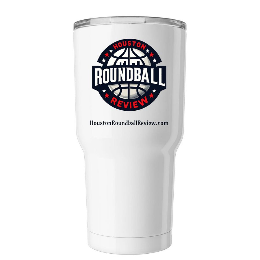 Houston Roundball Review tumbler, a White Insulated Tumbler