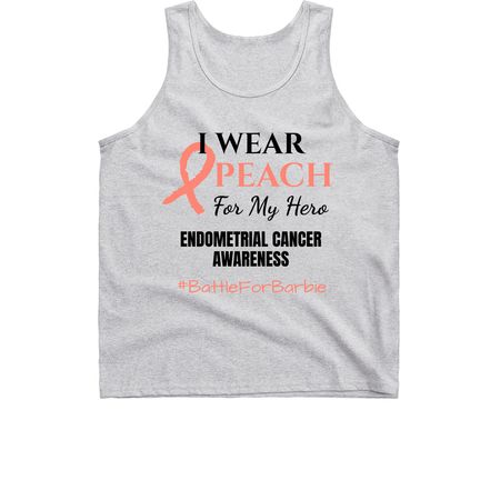 I WEAR PEACH FOR MY HERO, a Sport Grey Classic Unisex Tank Top