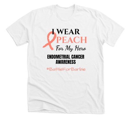 I WEAR PEACH FOR MY HERO, a Solid White Blend Premium Unisex Tee