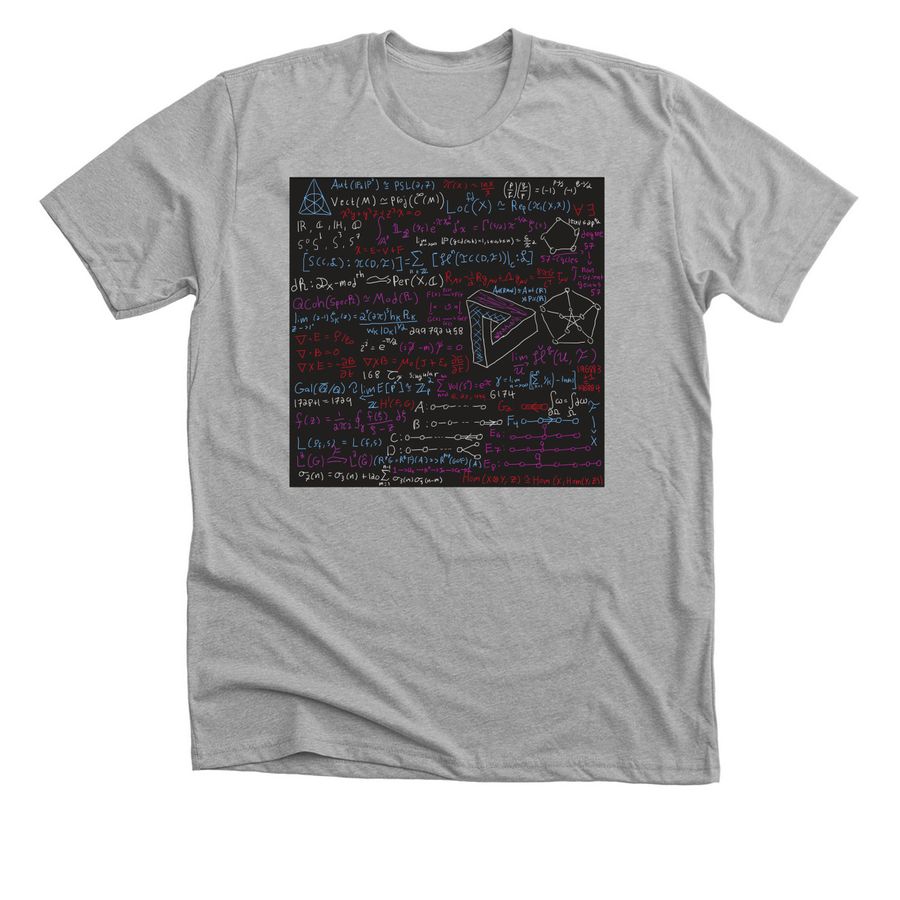 Human-generated Math Design, a Athletic Heather Premium Unisex Tee