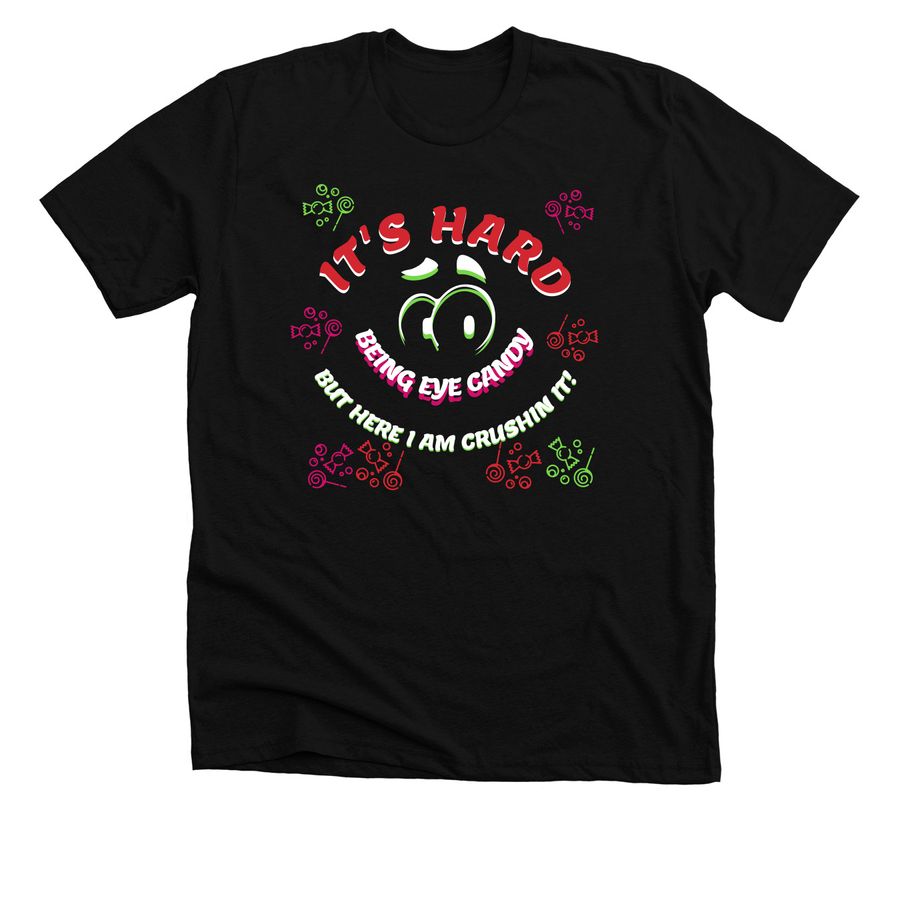 CRUSHING IT!, a Solid Black Blend Premium Unisex Tee