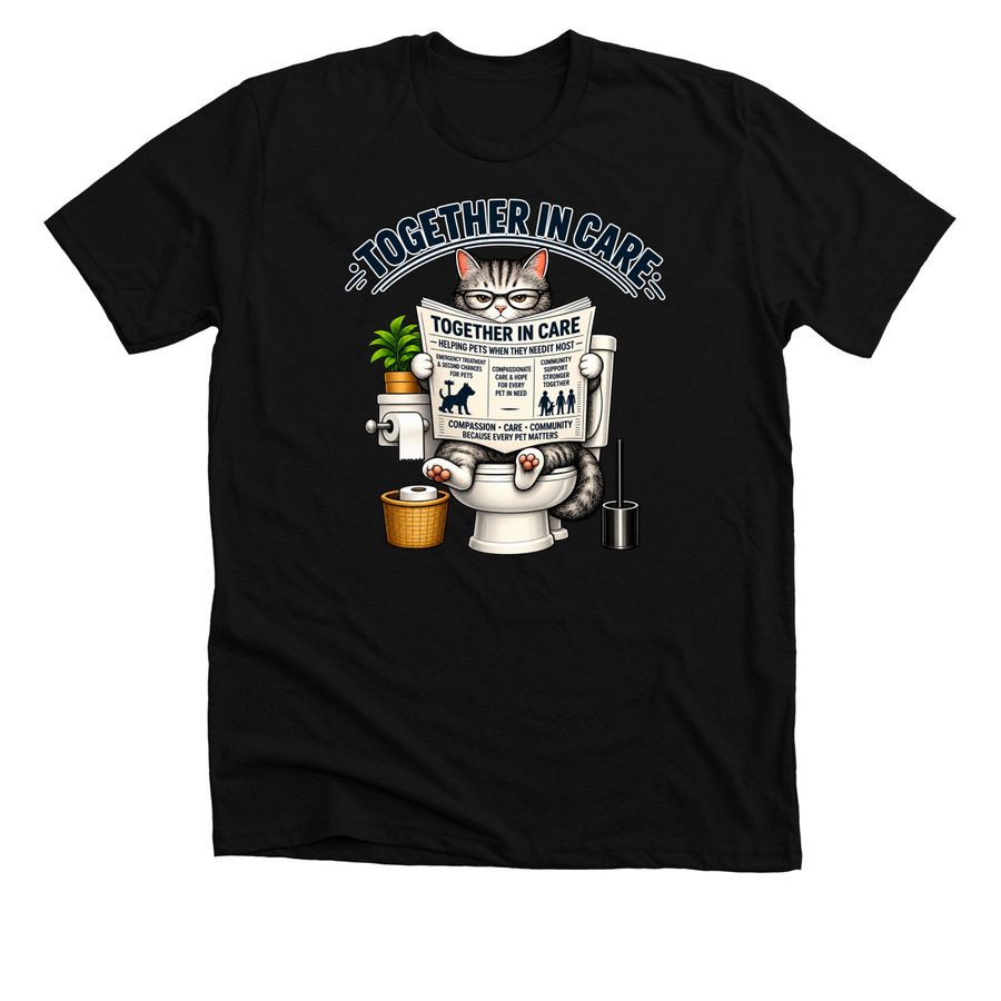 Cats for a cause, a Solid Black Blend Premium Unisex Tee