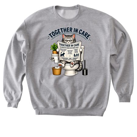 Cats for a cause, a Sport Grey Softstyle Crewneck Sweatshirt