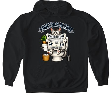 Cats for a cause, a Black Gildan Softstyle Pullover Hoodie