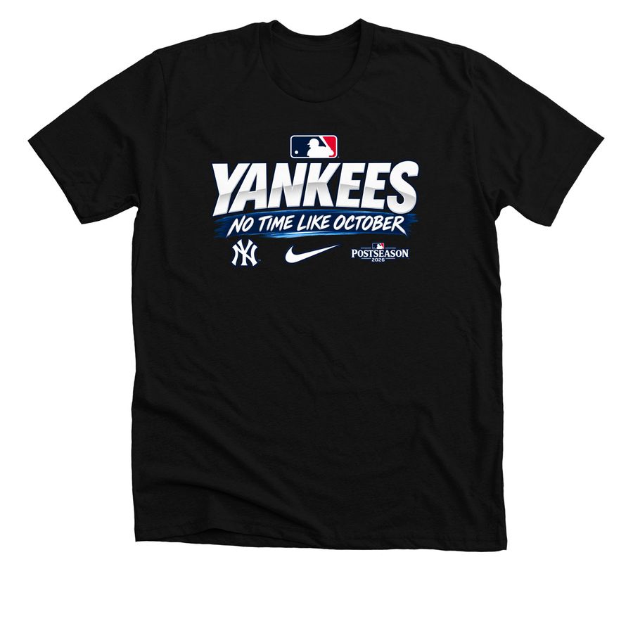New York Yankees Fanatics 2026 Postseason Loc, a Solid Black Blend Premium Unisex Tee