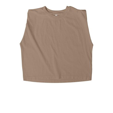 ronin 2026 keep going., a Faded Brown Women's Heavyweight Garment Dye Muscle Tee