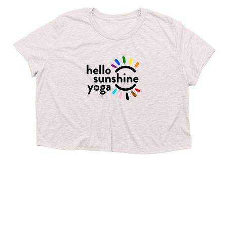 Love is Love - black logo, a Heather Dust Women?s Flowy Cropped Tee