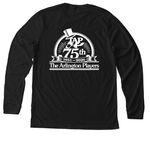 TAP 75th Anniversary Shirts, a Solid Black Blend Premium Long Sleeve Tee (back-view)