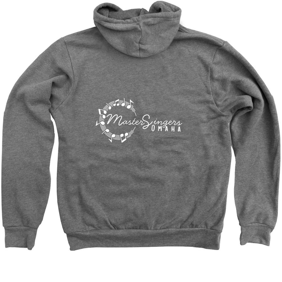 New Year New Logo, a Deep Heather Zip Up Hoodie (back-view)