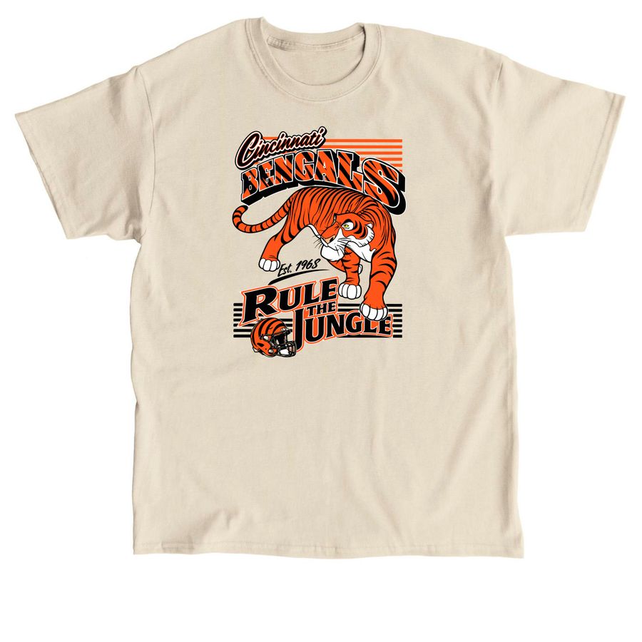 NFL Cincinnati Bengals Men's Heather T-Shirt, a Sand Classic Unisex Tee