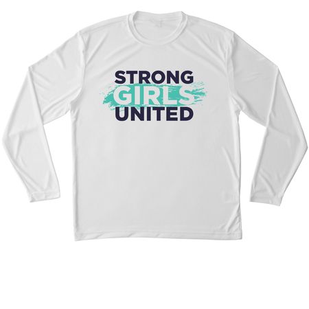 Performance Long Sleeve, a White Unisex Performance Long Sleeve Tee
