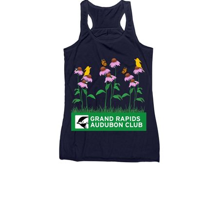 Birds, Bees, & Butterflies, a Navy Women's Racerback
