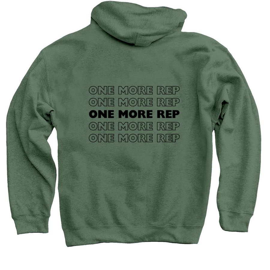 One More Rep | Fox Logo, a Military Green Pullover Hoodie