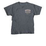Mason's Heritage Farm 250th Edition, a Dark Heather Youth Unisex Tee (back-view)