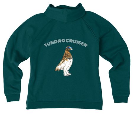 Tundra Cruiser, a Deep Sea Green Allmade Women?s Organic CVC Zip-Up Hoodie