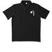 WHITE LOGO POLO, a Black Unisex Performance Polo